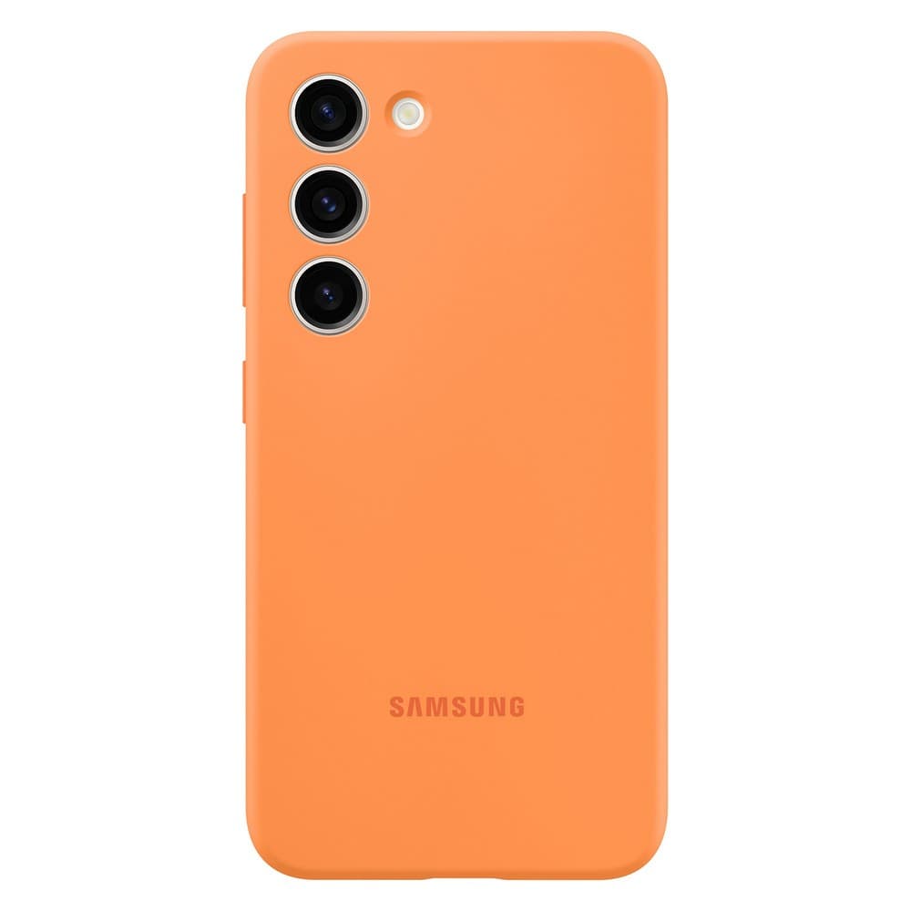 Чехол-накладка Samsung Silicone Case для Galaxy S23, силикон, оранжевый— фото №2