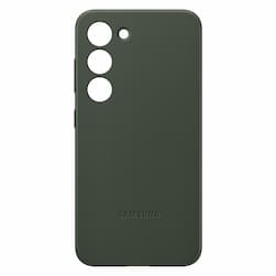 Чехол-накладка Samsung Leather Case для Galaxy S23+, кожа/поликарбонат, зеленый— фото №0