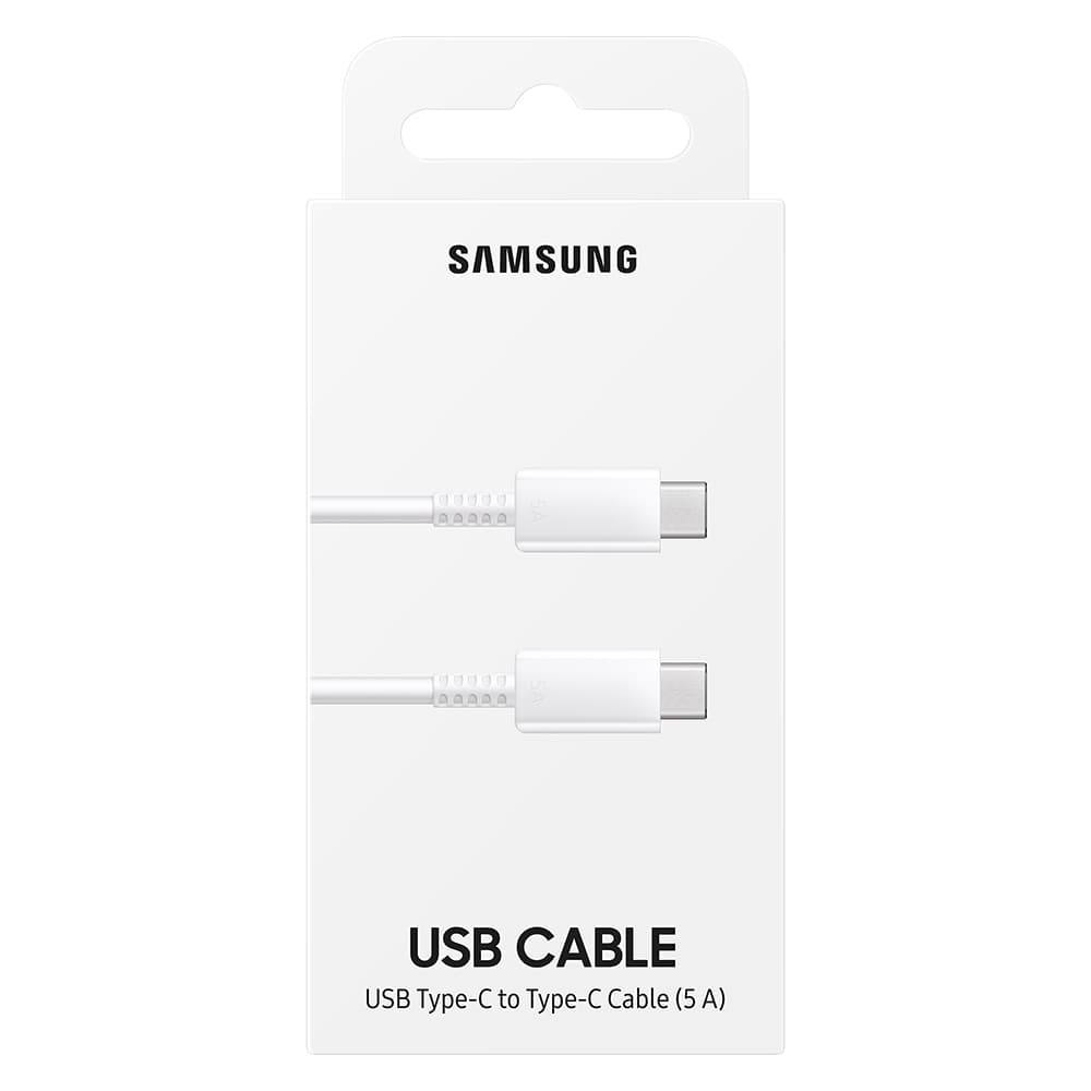 Кабель Samsung USB-C / USB-C, 5A  1м, белый— фото №3