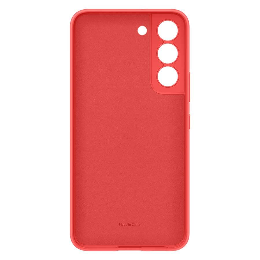 Чехол-накладка Samsung Silicone Cover для Galaxy S22, силикон, красный— фото №2