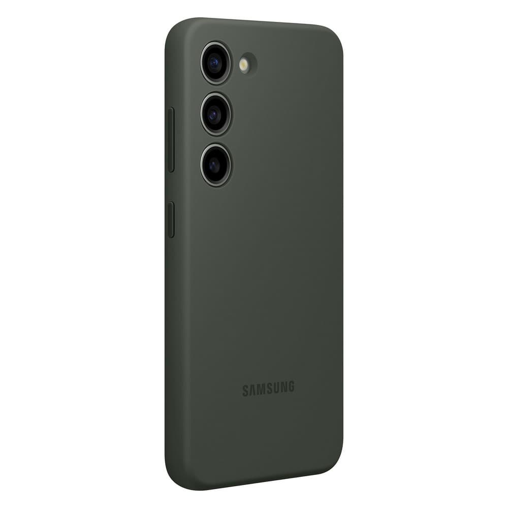 Чехол-накладка Samsung Silicone Case для Galaxy S23+, силикон, хаки— фото №4