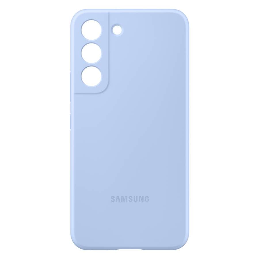 Чехол-накладка Samsung Silicone Cover для Galaxy S22, силикон, голубой— фото №1