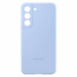 Чехол-накладка Samsung Silicone Cover для Galaxy S22, силикон, голубой— фото №1