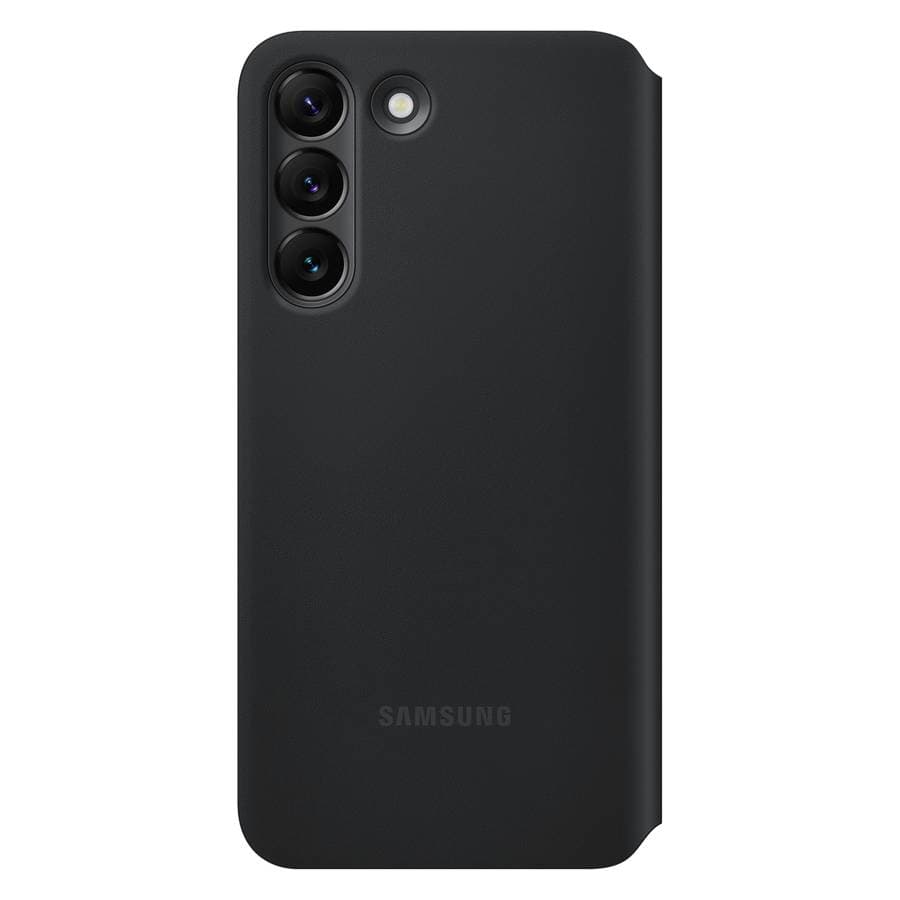 Чехол-книжка Samsung Smart Clear View для Galaxy S22, полиуретан, черный— фото №1