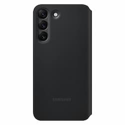 Чехол-книжка Samsung Smart Clear View для Galaxy S22, полиуретан, черный— фото №1