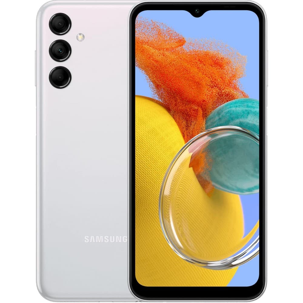 Смартфон Samsung Galaxy M14 128Gb, серебристый (РСТ)— фото №0