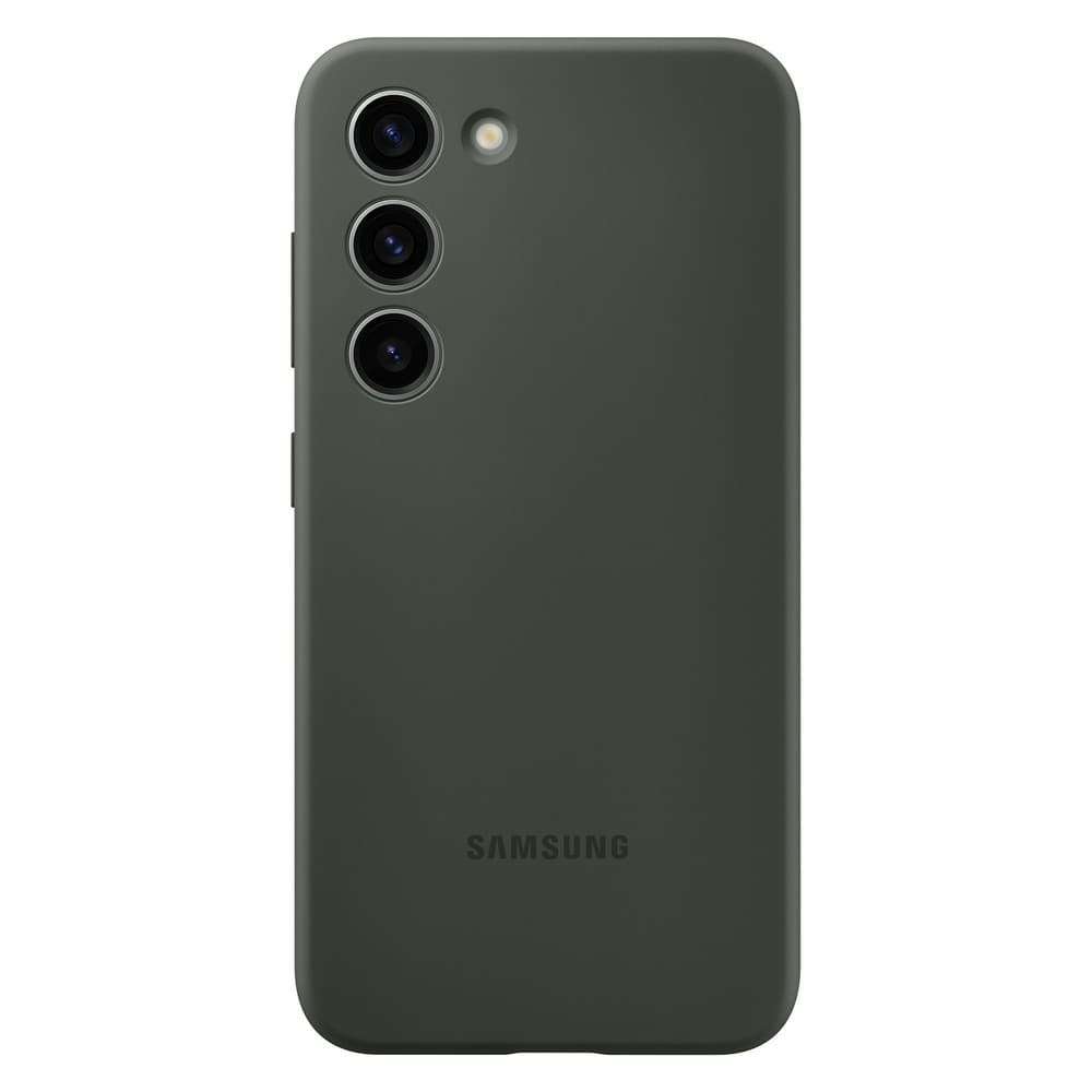 Чехол-накладка Samsung Silicone Case для Galaxy S23+, силикон, хаки— фото №2