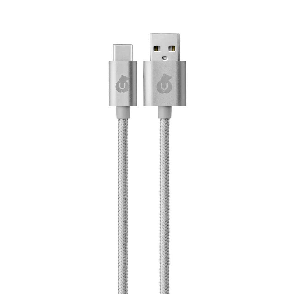 Кабель uBear Cord USB-C / USB-A, 2A, Вт  1,2м, серый— фото №0