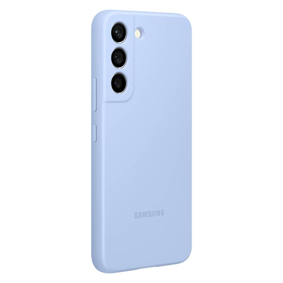 Чехол-накладка Samsung Silicone Cover для Galaxy S22, силикон, голубой— фото №3