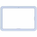 Чехол-подставка Samsung Frame Cover для Galaxy Tab S11, поликарбонат, голубой